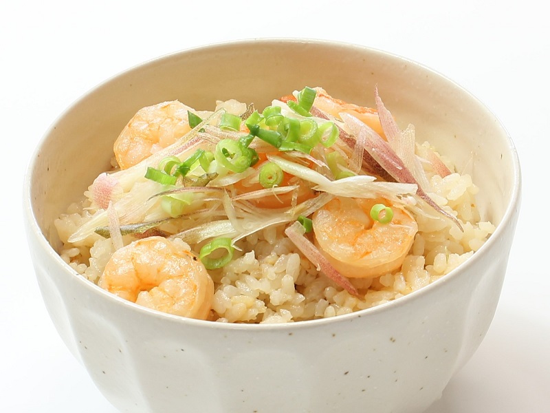 バナメイむきえびの炊き込みご飯
