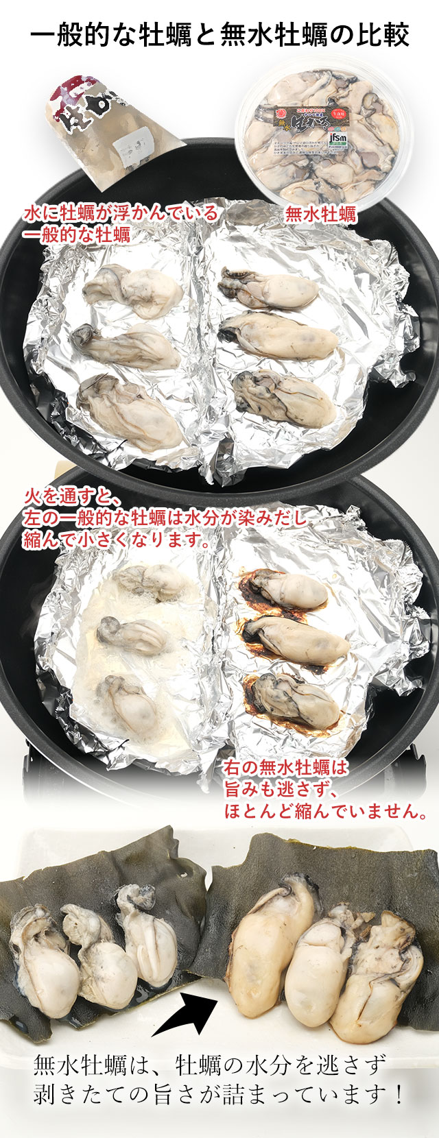 サロマ産無水牡蠣（かき）の通販