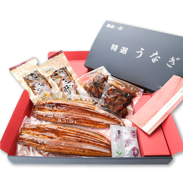 愛知三河産うなぎの特選三種御膳（長焼き中・刻み・肝串）